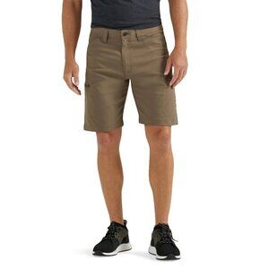NWT Wrangler Men's Cargo Shorts Relaxed Fit Size 48 Performance Zip UPF 50 Brown